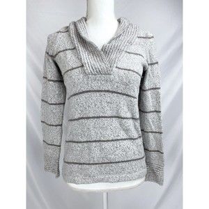 Exofficio Women SMALL Grey Nylon Wool Blend Sweater Pullover